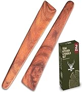 Wooden Spatulas for Cooking,12 Inch Set of 2 Spatulas, Pancake spatula flipper, Wood Turner, Teak...