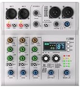 Doslnlya XR-4 White Professional 4-Channel DJ Mixer with Built-in DSP 99 Sound + Bluetooth 5.0 US...