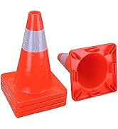 Yescom 17" Traffic Cones Safety Reflective Collars Sport Soccer Training | Parking Cone PVC Road ...