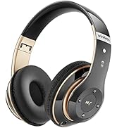 Bluetooth Headphones Over Ear, 6S Foldable Wireless Headphones with 6 EQ Modes, 40 Hours Playtime...