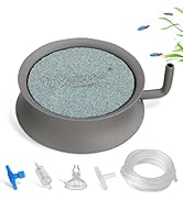 hygger Aquarium Air Stone Nano Bubble Stone Quiet Ultra High Dissolved Oxygen Diffuser Kit Stainl...