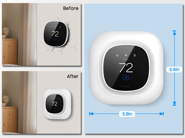 Wall Plate 2025 ecobee Smart Thermostat Essential Practical Trim Plate Bracket Cover Mount Holder