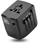 1200Watts Travel Adapter and Converter Combo Step Down Voltage 220V to 110V for Hair Dryer Steam ...