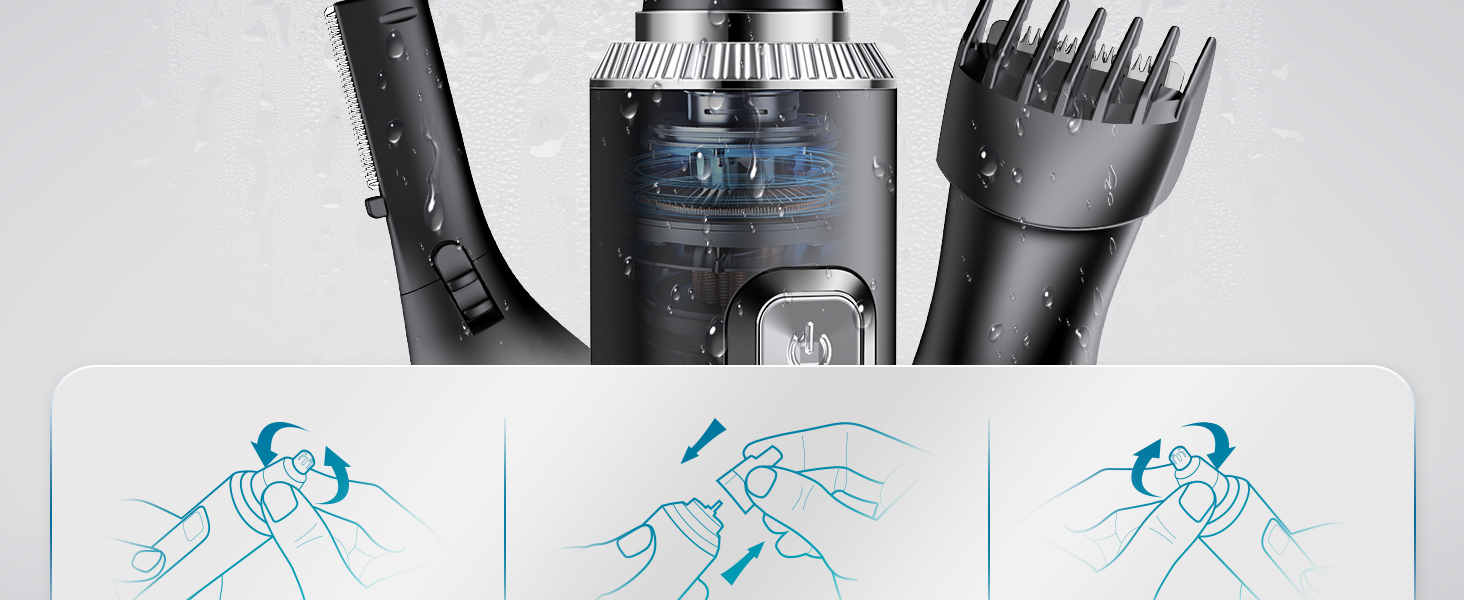 Three different types of blades