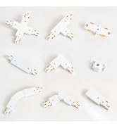 VANoopee H Track Dead End I Connector White, H Type Track Lighting Accessories for Single Circuit...