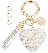 Keychain for Women Girls Bling Heart Key Chain Accessories for Key/Backpack Bag Charm Decoration