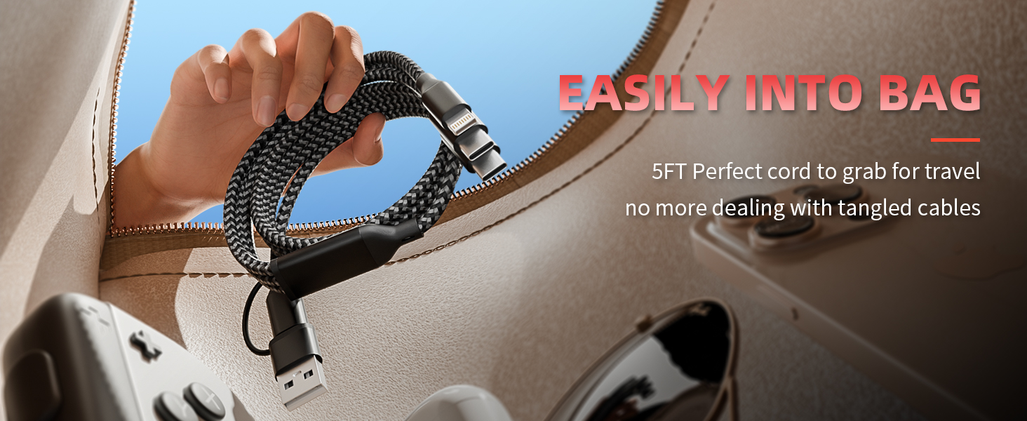 4 in 1 Multi USB Cable Charging Cord
