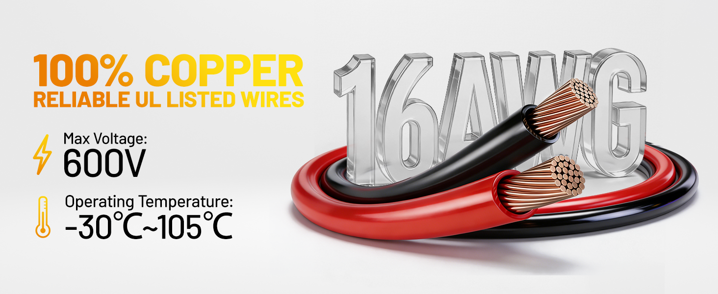 SAE to ring terminal extension cable