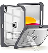 ZoneFoker Case for iPad 10th Generation 10.9 inch 2022, Heavy Duty Shockproof Rugged Protective w...