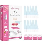 Beauty7 Sensitive Lip Wax Strips Facial Wax Strips Hair Removal 20 pcs with 4pcs Calming Oil Wipe...