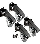 Workbench Casters (Pack of 4, Satin Black) - Industrial Casters w/ Easy-Spin 2-3/8” Wheels - Dura...