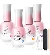 AZUREBEAUTY Dip Powder Liquid Set - 8Pcs 15ml/0.5oz Upgraded Bond, Base Coat, Activator &amp; Top Coa...