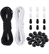 PH PandaHall 21.8 Yards 4mm Elastic Rope Kayak Elastic Cord Ends, Cord Replacement Kit Stretch St...