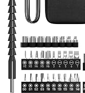 3.6V Cordless Screwdriver, 50-Piece Small Electric Screwdriver Set, Rechargeable with 6 N.m Preci...
