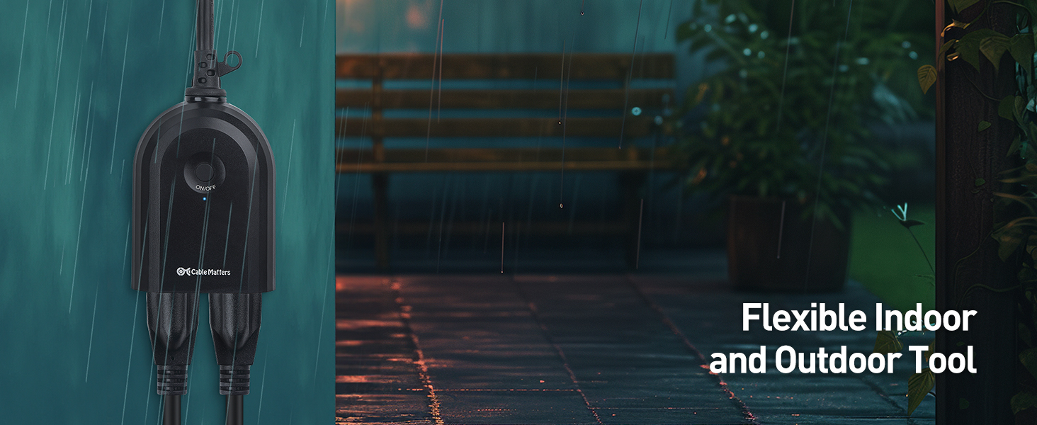  Remote Control Dual 3-Prong Outlet Switch