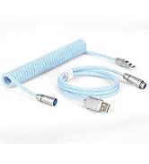 ZIYOU LANG C05 Custom Coiled USB C Cable with Metallic Sequin Double Weave Nylon Braided Cord Det...