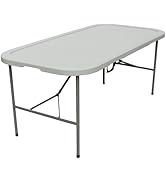 FROASISPRO Multi-Fold 6FT 8 Player Poker Table Foldable, Portable Heavy-Duty Indoor Outdoor Foldi...