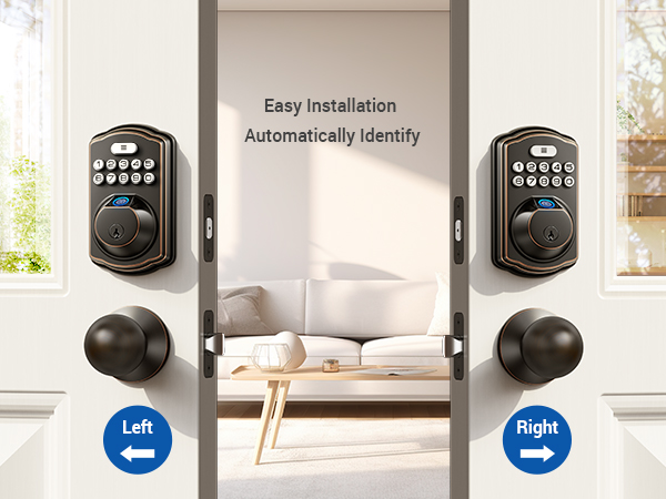 keyless entry door lock with knobs