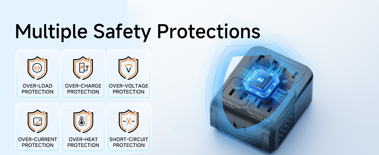 220v to 110v voltage converter for us to europe travel plug adapter power converter adapter combo