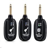 INGPARTNER Wireless Guitar System UHF 2 Modes, Rechargeable Li-Battery, 100ft Range, Plug &amp; Play ...