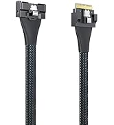 10Gtek SlimSAS to MCIO Cable, SFF-8654 8i to MCIO SFF-TA-1016 8i, Mini Cool Edge IO, Straight, PC...