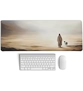 PaJiaNi Retro Christian Themed Mouse Pad,Jesus Religious Mouse Pad,Jesus Finds The Lost Lamb Desk...