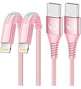 Aioneus iPhone Charger 10 ft 2Pack, (Apple Certified) Lightning Cable 10 Foot Nylon Braided Fast ...