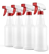 LiBa Spray Bottles (4 Pack,16 Oz), Refillable Empty Spray Bottles for Cleaning Solutions, Hair Sp...