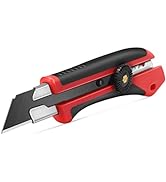 HAUTMEC 25mm Extra Heavy-Duty Utility Knife, Multi-Purpose Snap-off Box Cutter, Ratchet-lock Mech...