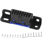 FRCVESNG 16 Pin OBD Female Wire Sockets Connector OBDII Auto Adapter J1962 OBD2 Plug Shell with T...