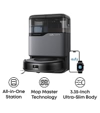 eufy Like-New E25 Omni Robot Vacuum and Mop Combo,HydroJet System, 20,000Pa Turbo Suction, Zero-Tang...