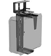 Suptek Clamp-on Desk or Desk Leg PC Mount,Adjustable Height and Width,CPU Under Desk Table Beam P...