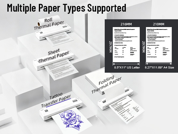 US Letter Thermal Paper Printer
