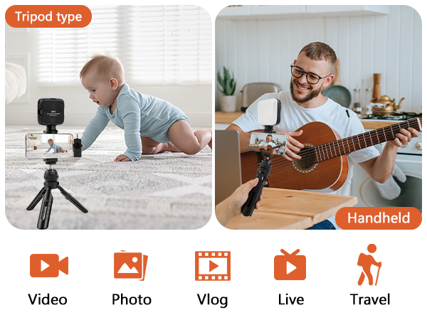 Heliora Vlogging Kit for iPhone, Android with Tripod