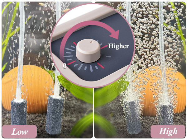 adjustable air pump aquarium