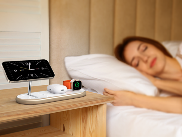 apple watch and phone charging station