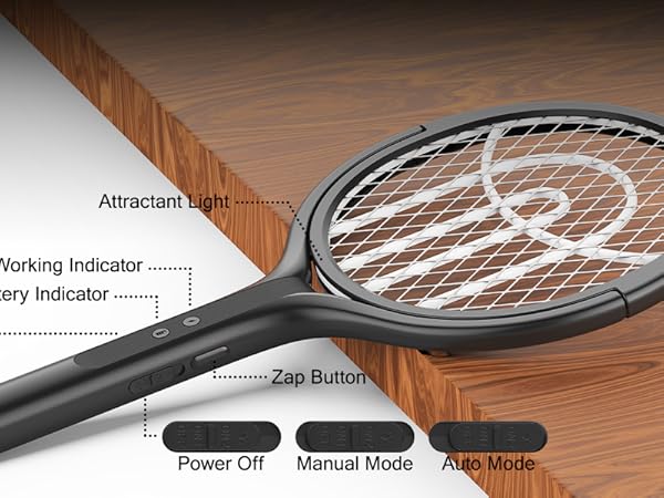 Electric Fly Swatter Racket &amp;amp;amp;amp; Bug Zapper