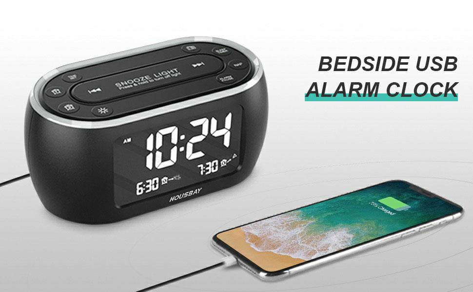 alarm clock with usb charger