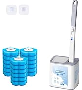 XJDR Toilet Brush and Holder - Disposable Wall Mount Wand System with Refill Pads,Powerful Bathro...