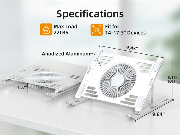 Laptop Cooling Stand with Fan