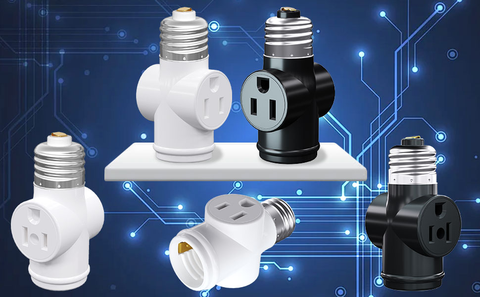 Light socket to plug adapter E26 light bulb socket adapter light socket adapter socket plug