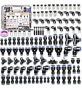 mankk 116PCS Quick Connect Air Hose Fittings Kit 35 Sizes 1/8" 1/4" 5/16” 3/8" 1/2",4/6/8/10mm Pu...