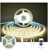 TUNICHX COB LED Strip Light UL Listed DC 12V LED Strip Light Flexible Super Bright Dimmable LED S...