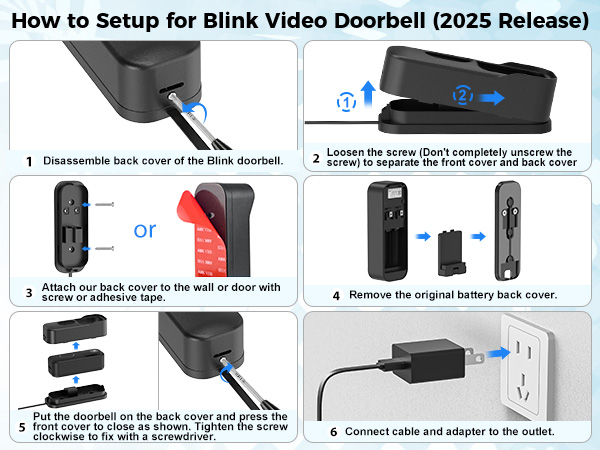 blink video doorbell mount