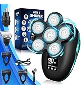 Electric Head Shaver for Bald Men, 6 in 1 Mens Electric Head Razor Bald Head Shaver Cordless Elec...