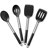 E-far Cooking Utensils Set of 4, Silicone Kitchen Utensils for Non-stick Cookware, Heat Resistant...