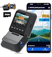 YEECORE 4 Channel Dash Cam 360° View, 6K+1K Front and Rear Inside, Left Right Car Dash Camera, Bu...