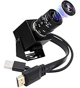 ELP 4K USB HDMI Camera Manual Zoom Webcam Variable Focus PC Camera Mini Close-up Camera for Compu...