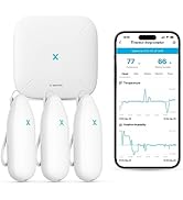 X-Sense Wi-Fi Hygrometer Indoor Humidity with SBS50 Base Station, Smart Hygrometer Thermometer wi...