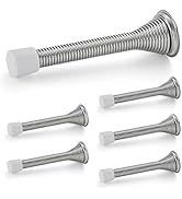 Ravinte Door Stoppers, 6 Pack Spring Door Stops with Rubber Bumper, Brushed Nickel Door Stoppers ...